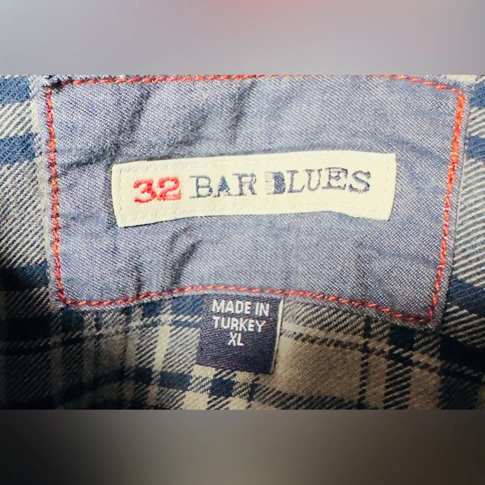 32 Bar Blues‎ 100% Cotton Multicolored Men’s XL Long Sleeve Button Down Shirt